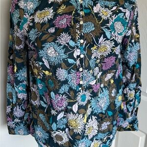 Talbots Multicolor Floral Button-Down Shirt